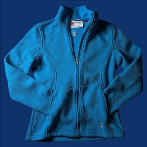 Spyder Youth Size Large Blue Core Sweater Double Front Pockets